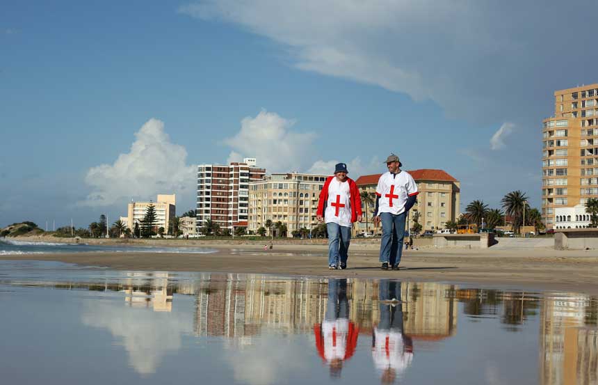 England fans in Port Elizabeth